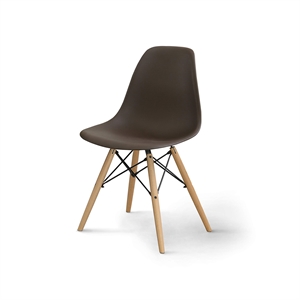 Furniture of America Ashton Plastic Dining Side Chair in Brown (Set of 2)