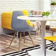 Furniture of America Ashton Plastic Dining Side Chair in Gray (Set of 2)