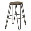 Furniture of America Mandy Metal Bar Stool in Silver Gun Metal (Set of 2)