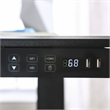 Furniture of America Seantay Metal Adjustable Long Desk with USB in Black