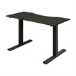 Furniture of America Seantay Metal Adjustable Short Desk with USB in Black