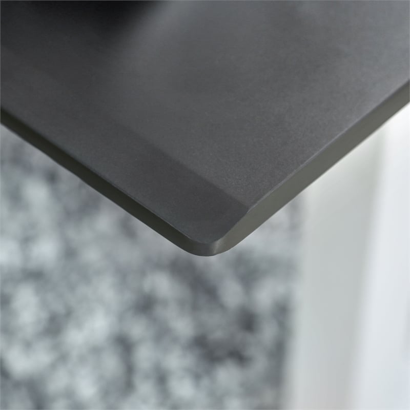 Furniture of America Seantay Metal Adjustable Long Desk with USB in Gray