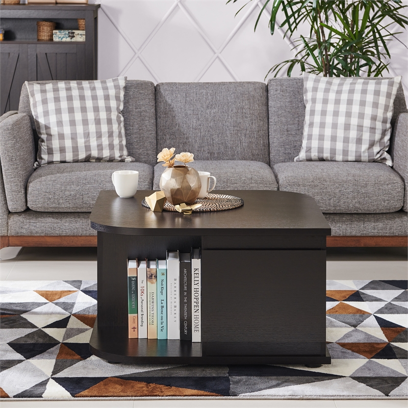 Furniture of America Adona Modern Wood Storage Coffee Table in Cappuccino