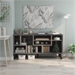 Furniture of America Nahmene Mid-Century Wood 7-Shelf TV Stand in Gray