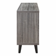 Furniture of America Nahmene Mid-Century Wood 7-Shelf TV Stand in Gray