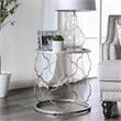 Furniture of America Nellie Transitional Metal End Table in Champagne Gold