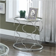 Furniture of America Nellie Transitional Metal End Table in Champagne Gold