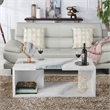 Furniture of America Lenu Contemporary Wood Storage Coffee Table in White
