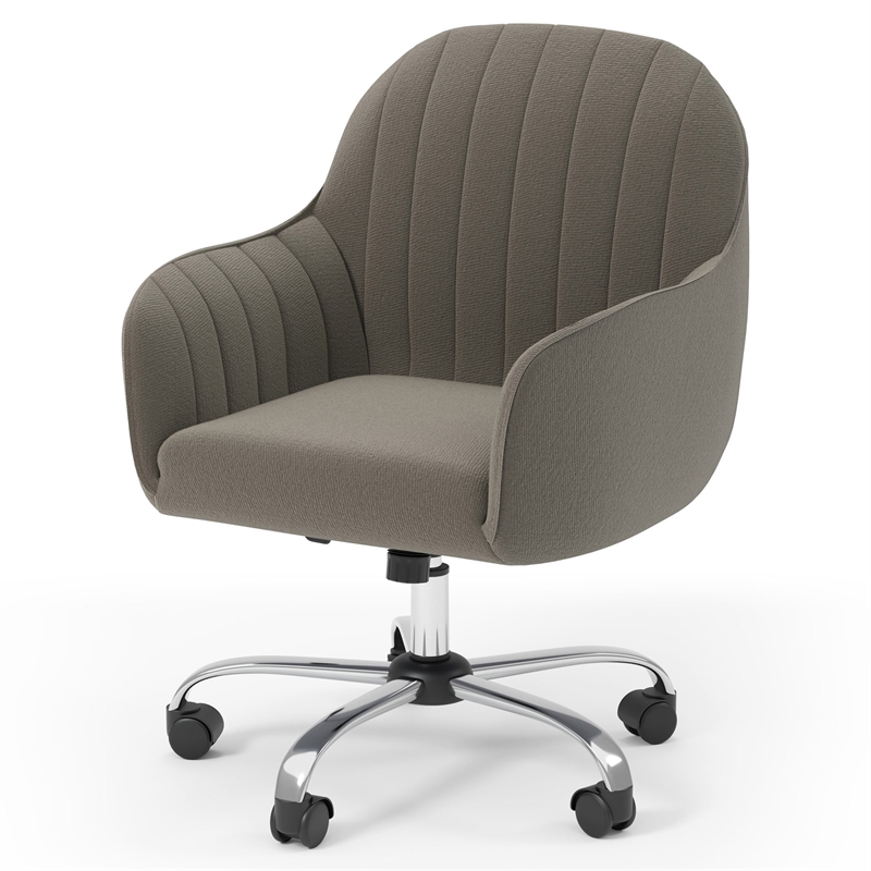 Furniture of America Allenton Fabric Adjustable Office Chair in Brown