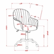 Furniture of America Allenton Fabric Adjustable Office Chair in Brown