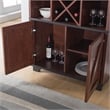 Furniture of America Glamdon Farmhouse Wood 4-Bottle Wine Rack in Vintage Walnut