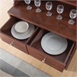 Furniture of America Hazleton Wood Multi-Storage Baker Rack in Vintage Walnut