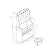 Furniture of America Hazleton Wood Multi-Storage Baker Rack in Vintage Walnut