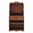 Furniture of America Hazleton Wood Multi-Storage Baker Rack in Vintage Walnut