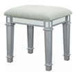 Furniture of America Aleana Contemporary Wood 3-Piece Vanity Set in Silver