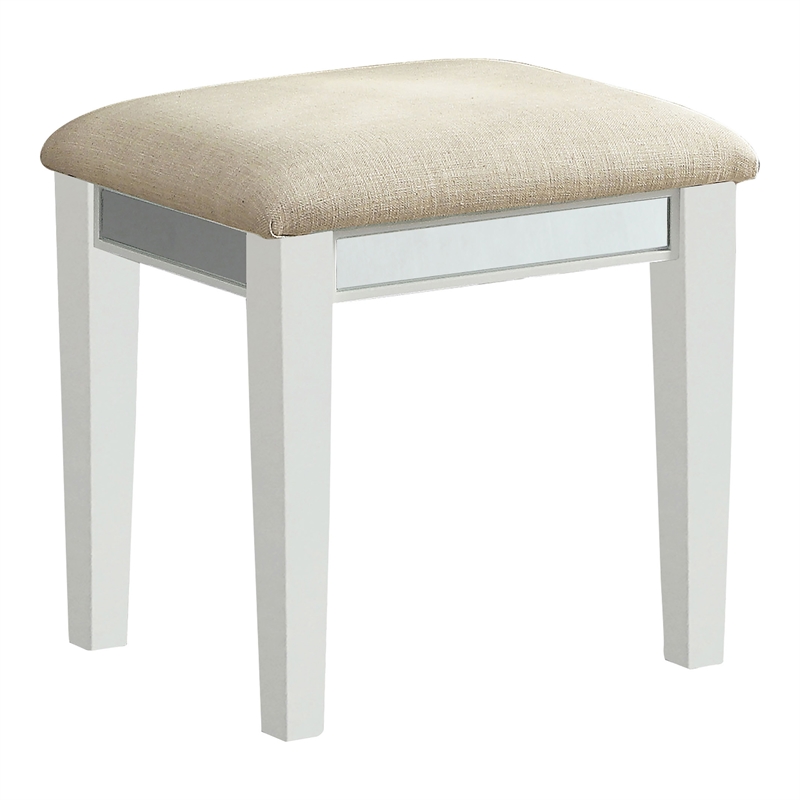 Furniture of America Aleana Contemporary Wood 3-Piece Vanity Set in White