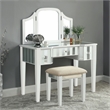 Furniture of America Aleana Contemporary Wood 3-Piece Vanity Set in White