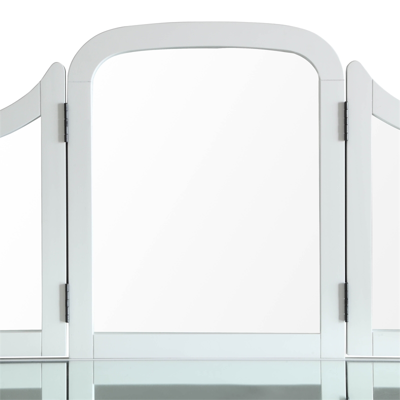 Furniture of America Aleana Contemporary Wood 3-Piece Vanity Set in White