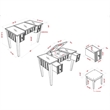 Furniture of America Modaz Wood Flip-Top 3-Piece Vanity Set in Silver