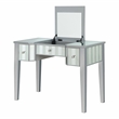 Furniture of America Modaz Wood Flip-Top 3-Piece Vanity Set in Silver