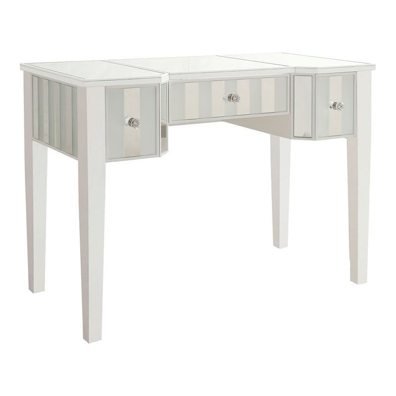 Furniture of America Modaz Wood Flip-Top 3-Piece Vanity Set in White