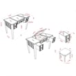 Furniture of America Modaz Wood Flip-Top 3-Piece Vanity Set in White