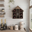 Furniture of America Bales Rustic Wood 6-Bottle Wine Rack in Reclaimed Oak