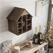 Furniture of America Bales Rustic Wood 6-Bottle Wine Rack in Reclaimed Oak