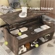 Furniture of America Edwards Wood Lift-Top Coffee Table in Reclaimed Oak