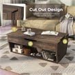 Furniture of America Edwards Wood Lift-Top Coffee Table in Reclaimed Oak