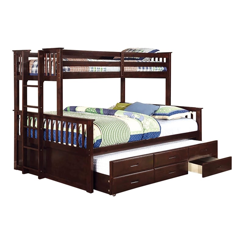 Piece Wood Twin Xl Over Queen Bunk Bed, Loft Bed Over Queen