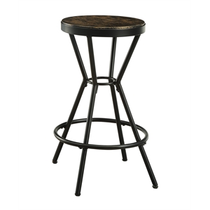 furniture of america stratus industrial metal frame bar stool in black