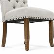 Furniture of America Liston Fabric Tufted Dining Chair in Ivory (Set of 2)
