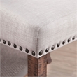 Furniture of America Liston Fabric Tufted Dining Chair in Ivory (Set of 2)