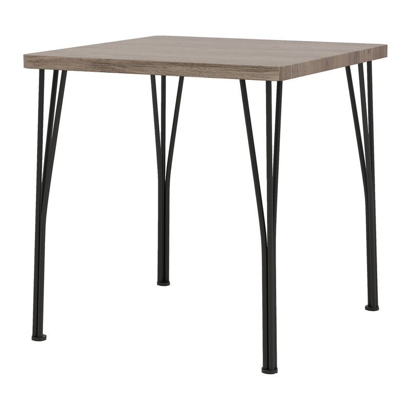 Furniture of America Kelle Transitional Metal 3-Piece Dining Set in Natural Tone