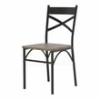 Furniture of America Kelle Transitional Metal 3-Piece Dining Set in Natural Tone