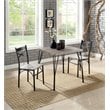 Furniture of America Kelle Transitional Metal 3-Piece Dining Set in Natural Tone