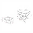 Furniture of America Nenol Contemporary Wood X-Shape Legs End Table in White