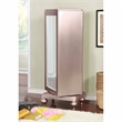 Furniture of America Appell Wood Swivel Chest with Mirror in Rose Gold
