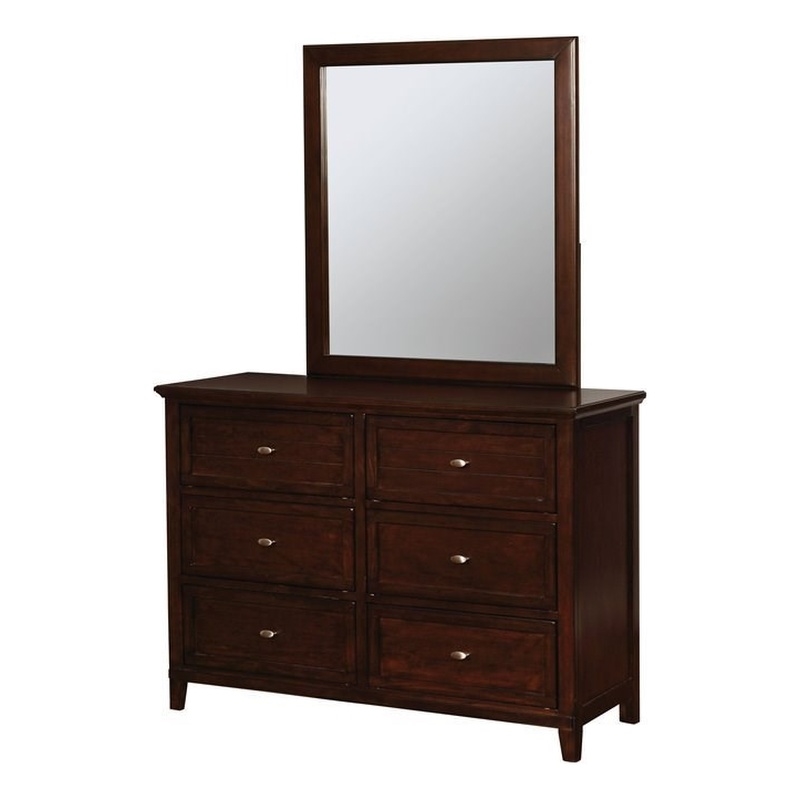 Furniture Of America Covington Youth Dresser And Mirror Set In