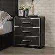 Furniture of America Henly Contemporary Wood 3-Drawer Nightstand in Warm Gray