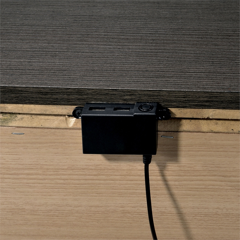 Furniture of America Henly Contemporary Wood 3-Drawer Nightstand in Warm Gray