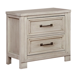 furniture of america jexter 2 drawer transitional solid wood nightstand
