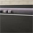 Furniture of America Henly Wood Queen Panel Bed with LED Lights in Warm Gray