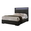 Furniture of America Henly Wood Queen Panel Bed with LED Lights in Warm Gray