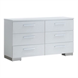 Furniture of America Krister Contemporary Wood 6-Drawer Dresser in White