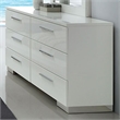 Furniture of America Krister Contemporary Wood 6-Drawer Dresser in White