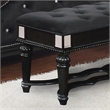 Furniture of America Viktoria Traditional Wood Tufted Bedroom Bench in Black
