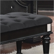 Furniture of America Viktoria Traditional Wood Tufted Bedroom Bench in Black