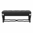 Furniture of America Viktoria Traditional Wood Tufted Bedroom Bench in Black